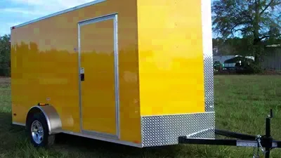 Yellow 12FT Cargo Trailer w/Ramp