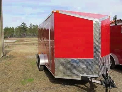 Red 16FT V-nose Cargo Trailer