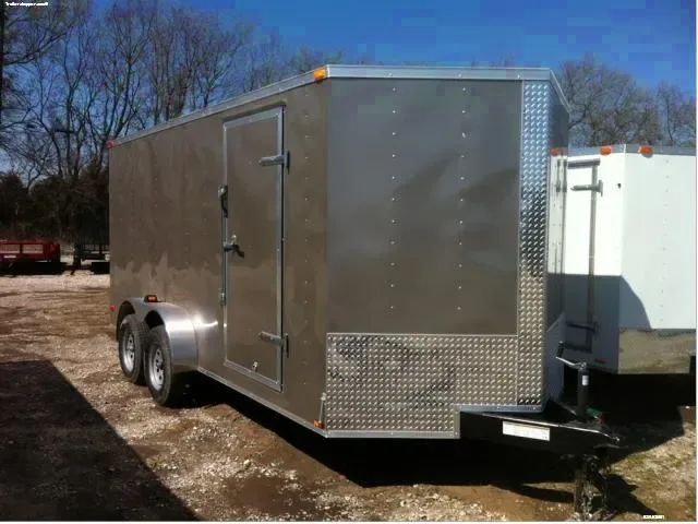 16ft V-nose Charcoal Tandem Axle Cargo