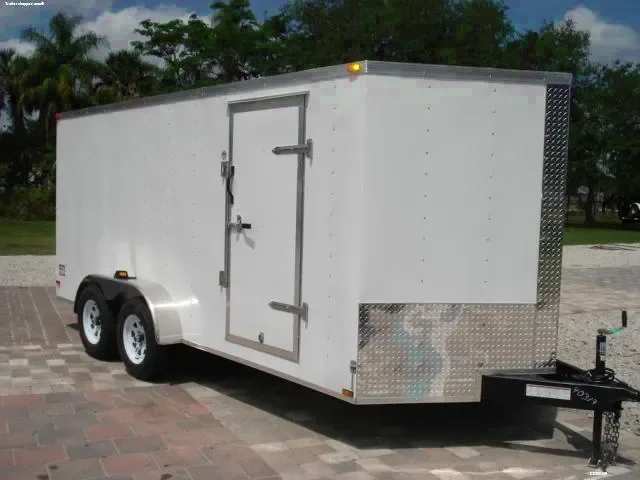 16ft  Cargo Tandem Axle w/ Rear Ramp & Side Door