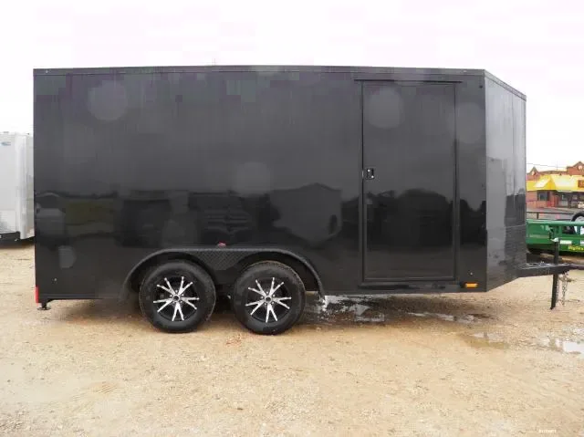 14FT BLACK SMOOTH ALUMINUM CARGO