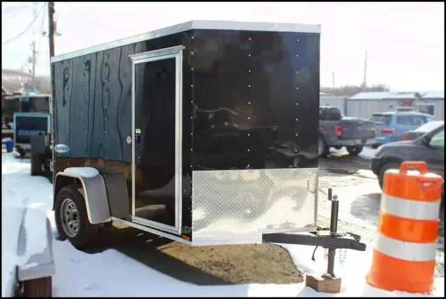 8ft Black V-nose Enclosed Cargo Trailer