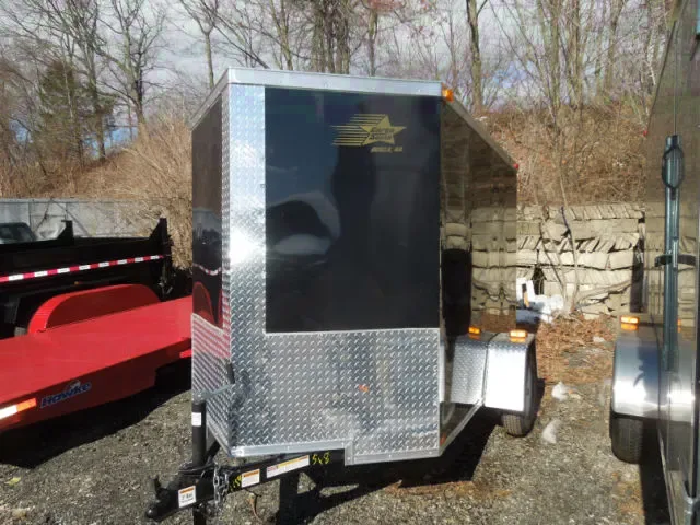 8ft Cargo Trailer - Black Vee Nose