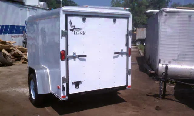 White 8ft Enlcosed Cargo Trailer w/Ramp