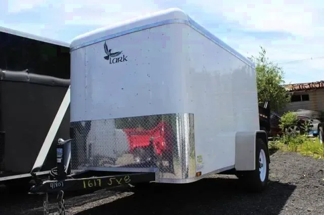 8ft White Enclosed Trailer-Single Rear Door