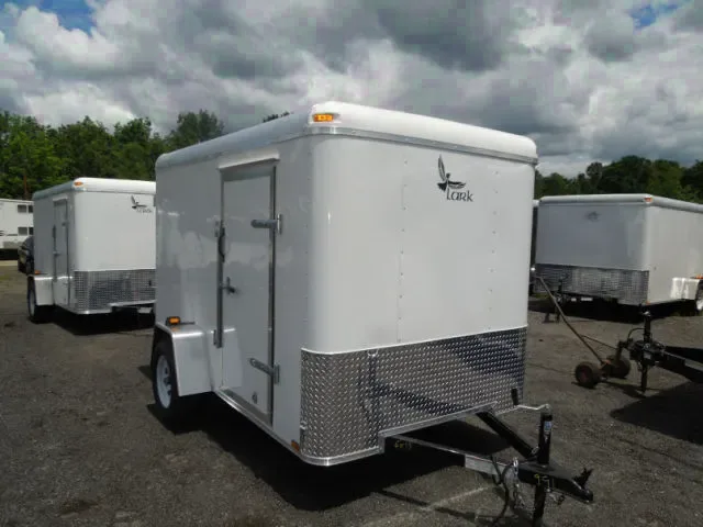 White 10ft Enclosed Cargo Trailer w/Barn Doors
