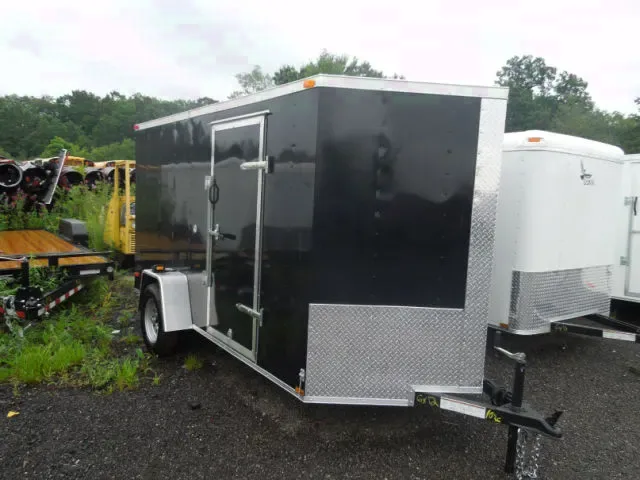 12ft Enclosed V-Nose Cargo w/Rear Ramp Door