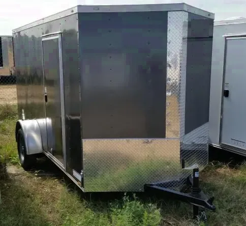 V-nose Charcoal 12ft Cargo Trailer