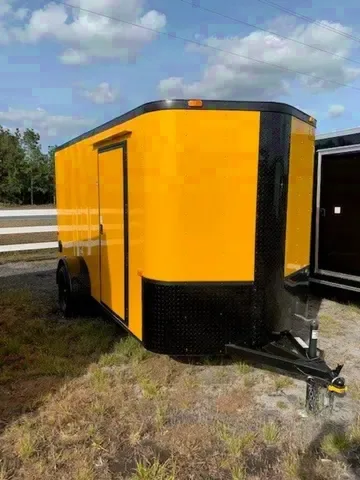 YELLOW 12FT SA CARGO TRAILER W/RAMP