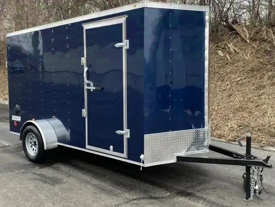 BLUE 12FT V-NOSE CARGO TRAILER