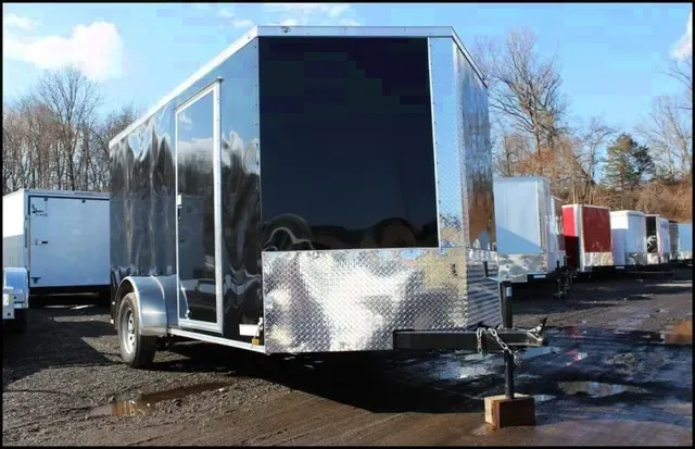 Black 12ft Enclosed Cargo Trailer