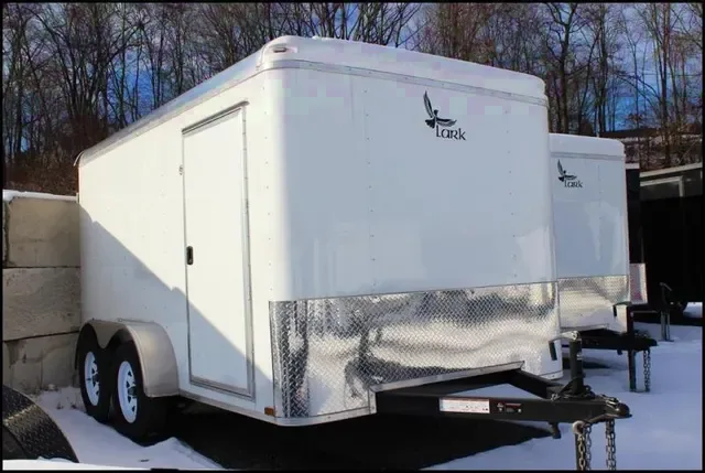 12ft White with 7K Enclosed Cargo Trailer
