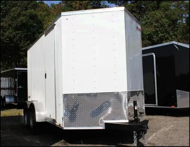 White 12ft 7K Enclosed Cargo Trailer