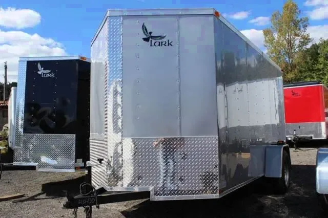 12ft  V-nose Cargo Trailer-White