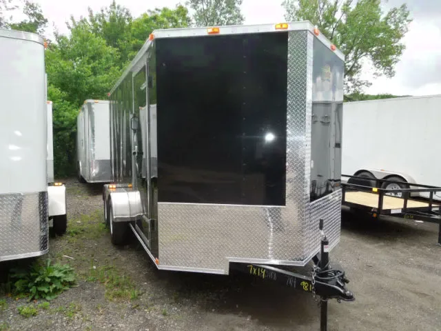 14ft V-Nose 7k Enclosed Cargo w/Ramp