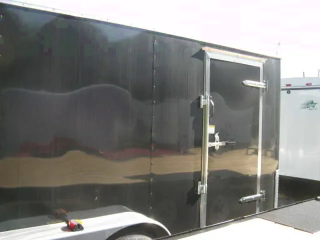 14ft Enclosed Cargo Trailer-Black w/3500 Lb Leaf-Spring Tandem