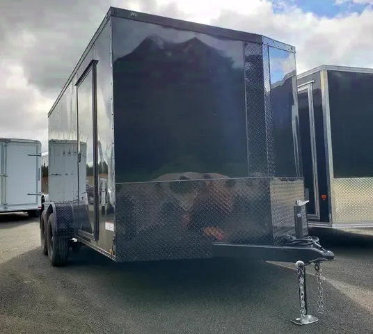 Black 14ft Enclosed Cargo Trailer [BLACK-OUT]