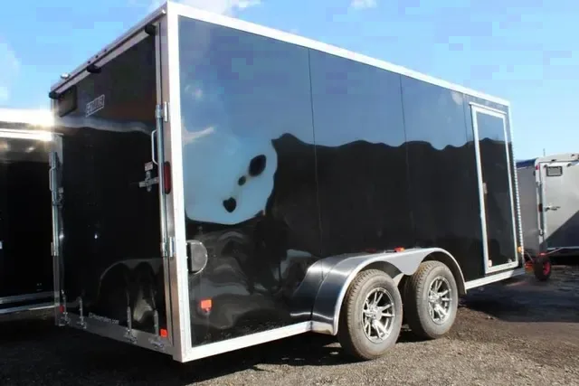 14ft Black All Aluminum Enclosed Cargo Trailer