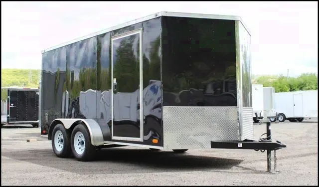 14ft Enclosed Trailer-Black Vee with 3500lb Axles