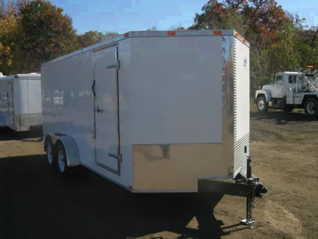 16ft V-Nose White Cargo w/Ramp