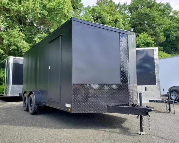 Black V-nose 16ft Cargo Trailer