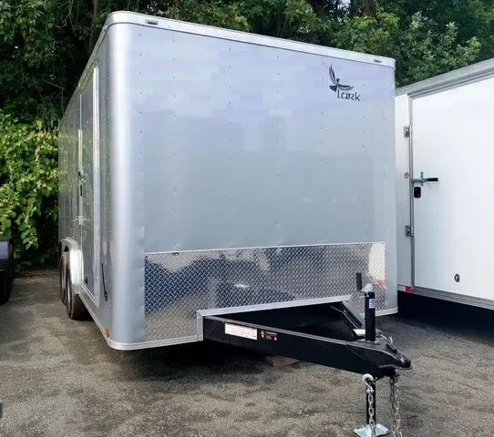 16ft Silver Flat Front Enclosed Cargo Trailer