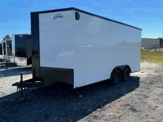 Beautiful 16ft Silver Cargo Trailer w/Black Trim