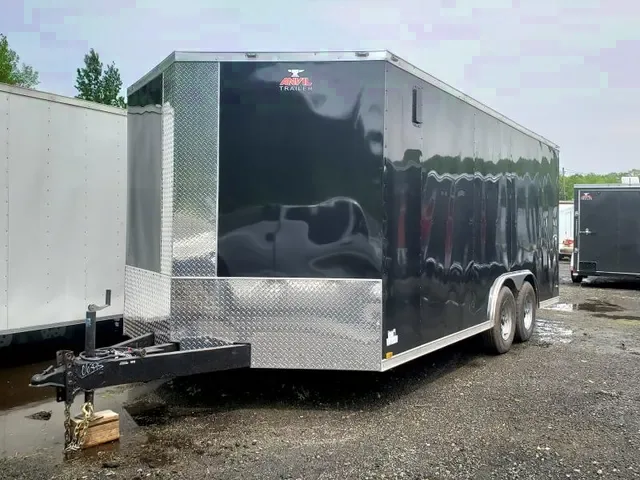 Black 18ft 10K Enclosed Landscape Trailer