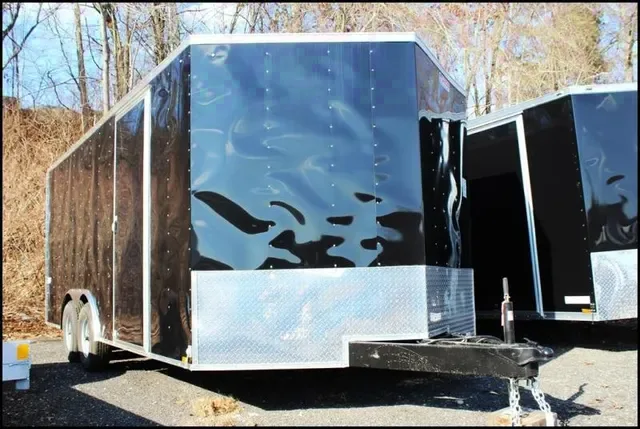 18FT Black Enclosed Car Hauler Trailer