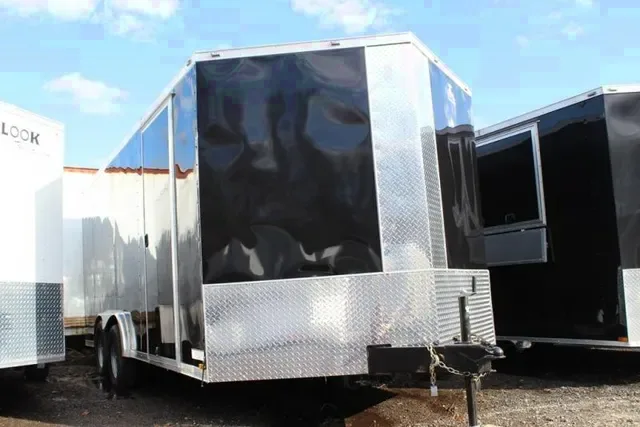 18ft Enclosed Cargo Trailer-Black V-nose