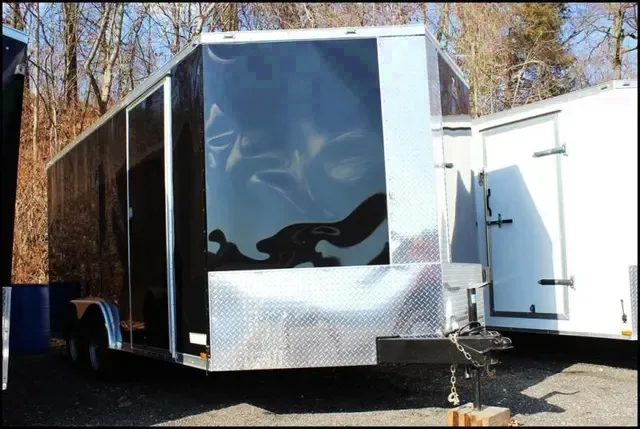 20FT BLACK V-NOSE ENCLOSED CARGO TRAILER