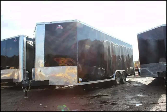 BLACK 24FT ENCLOSED CAR/CARGO TRAILER