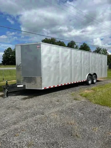28ft Silver Enclosed Car/Cargo Trailer