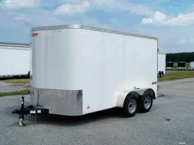 12FT CARGO TRAILER WITH RAMP DOOR - WHITE