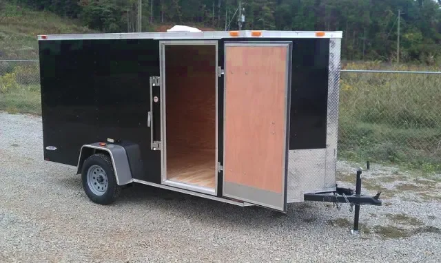 12ft V-nose Enclosed Trailer - Black