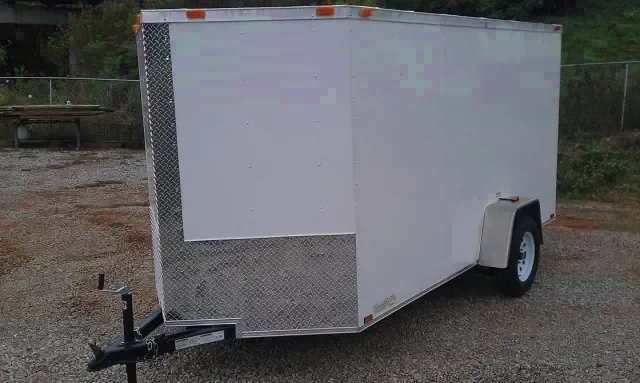 Enclosed Trailer White V-Nose 12ft