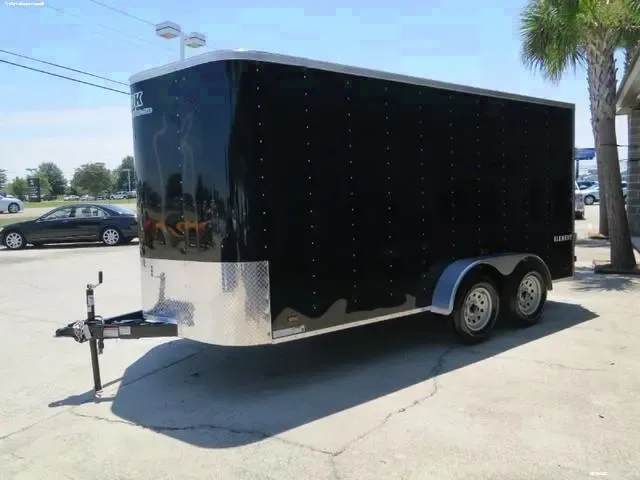 14ft Tandem Axle Cargo - Black Flat Front