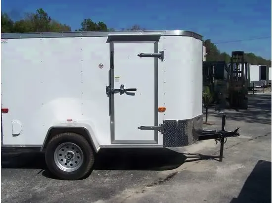 10FT Cargo Trailer V-Nose White