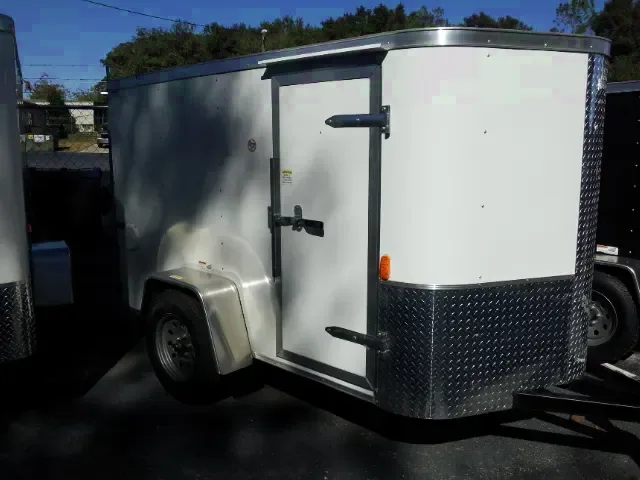 8FT Cargo Trailer Single Axle White
