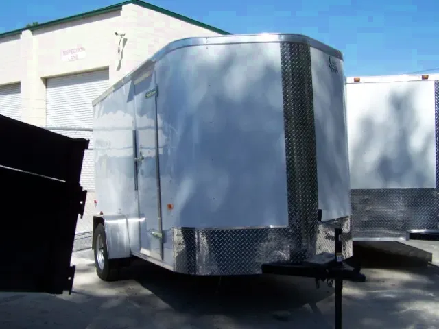 10FT V NOSE CARGO TRAILER W/RAMP DOOR