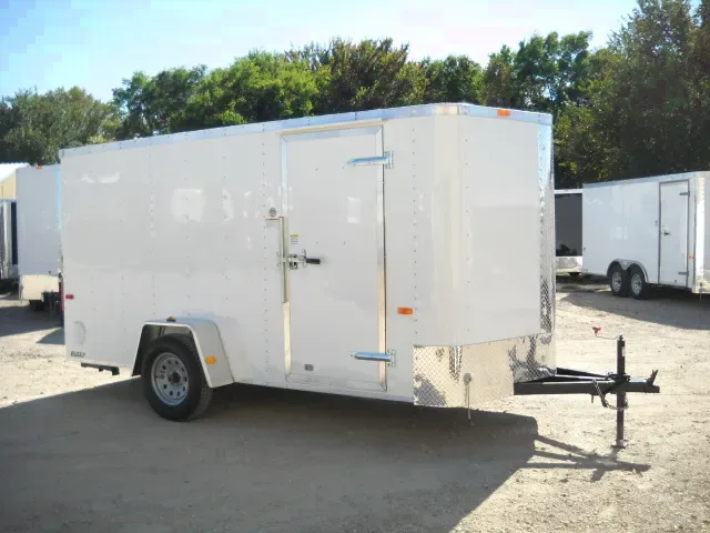 12ft V-Nose-White-Side Door-Ramp Door