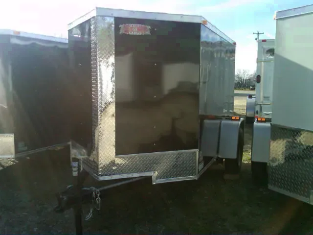 8ft Single Axle Black Enclosed Cargo Trailer