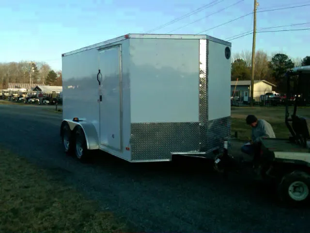 16FT Tandem Axle 7K Ramp Door White