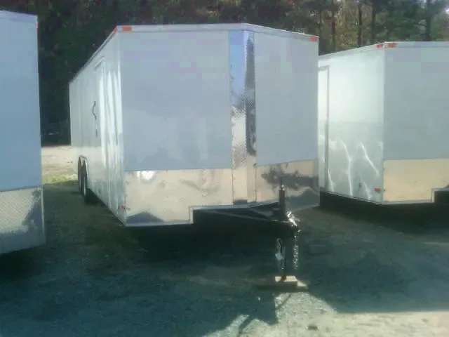 24ft White V-nose Cargo Trailer