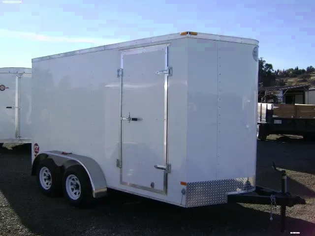16ft Enclosed Cargo-White V-Nose