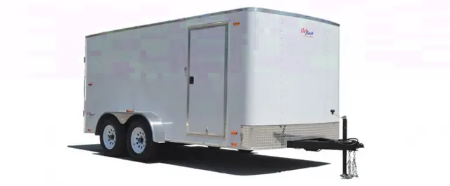 16FT WHITE TANDEM AXLE CARGO TRAILER