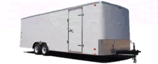 20FT CARGO TRAILER WITH RAMP-WHITE