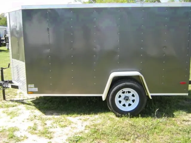 Silver 10ft Cargo w/ Rear Ramp & Side Door
