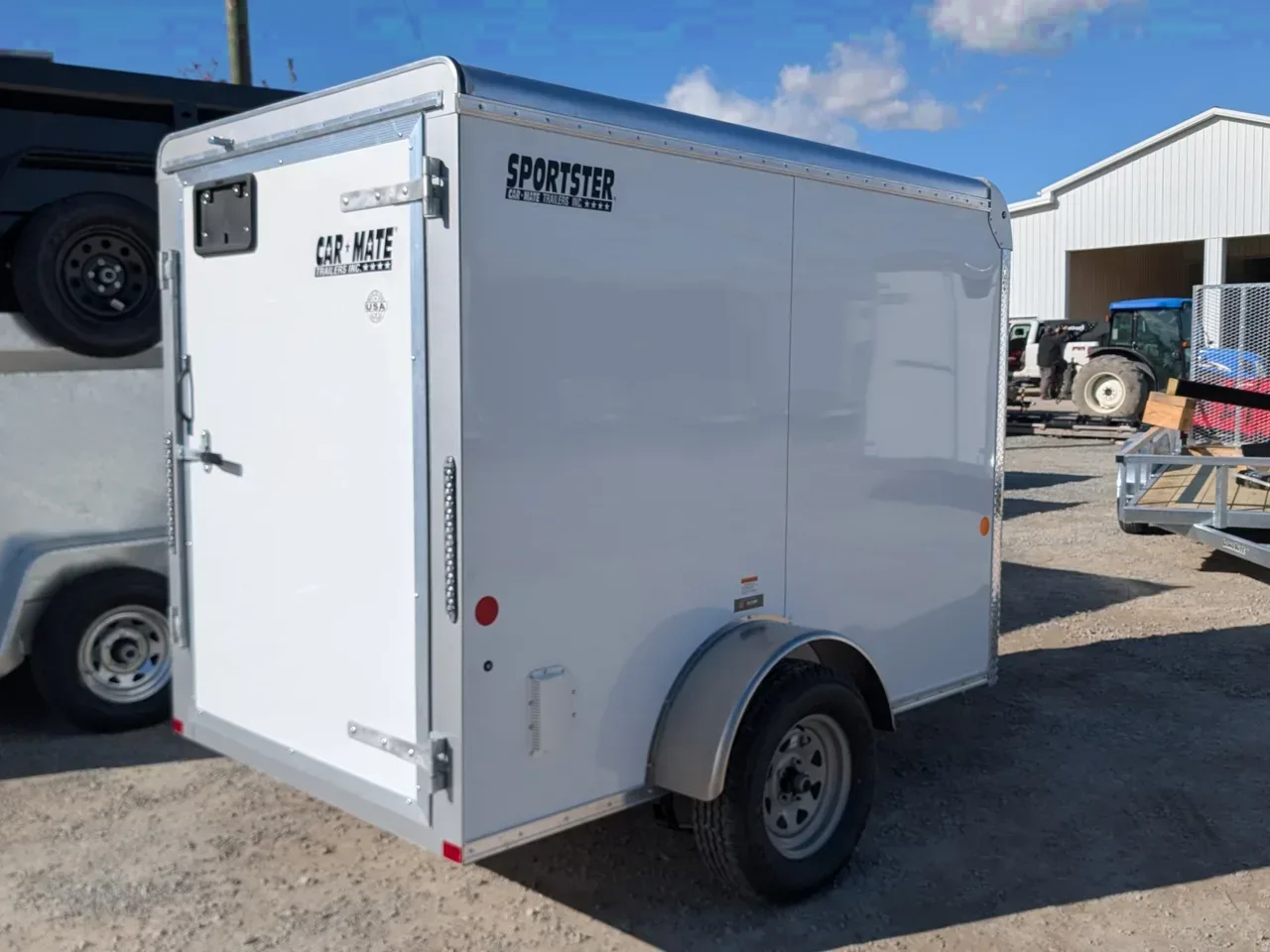 2026 Car Mate 5x8.5 Sportster Cargo Trailer w/ Barn Door (6" Add'l)