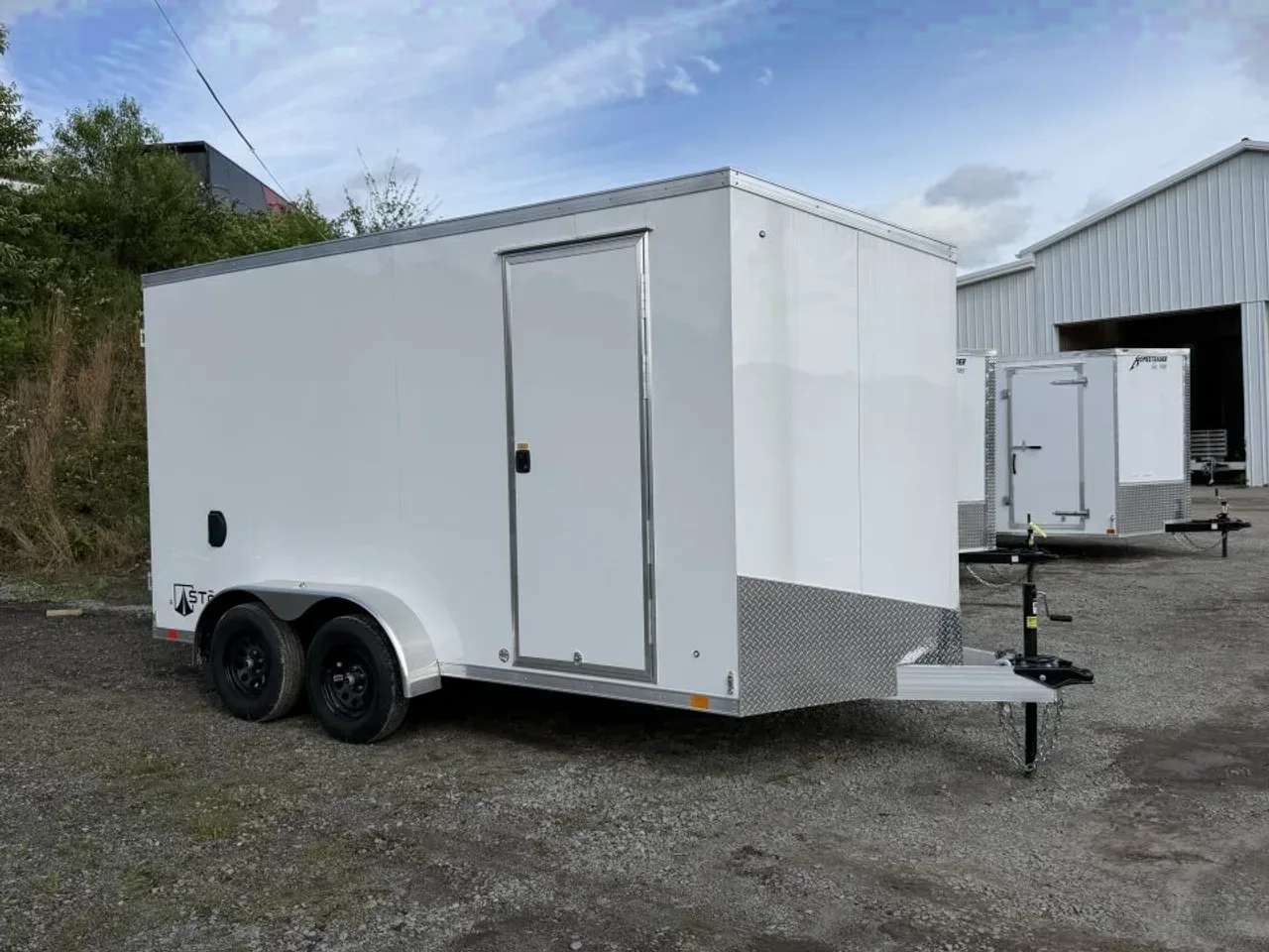 2026 ATC 7.5 x 14 (2') V Nose "STo400" All Aluminum Cargo Trailer w/ BARN DOOR